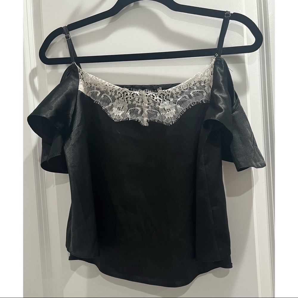 Off the shoulder silk top